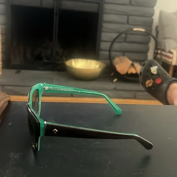 KATE SPADE New York AISHA/S Black Green Plastic Cat Eye Women's Sunglasses - Picture 2 of 6